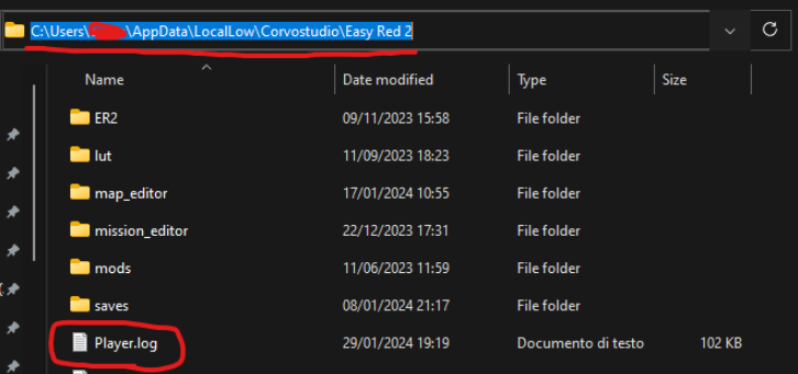 Log Files Screenshot